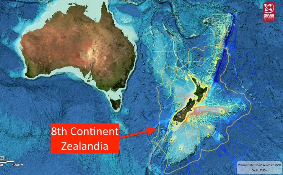 Zealandia Continent mapping